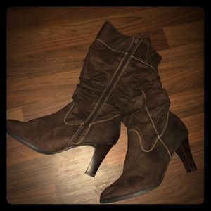 🧟‍♀️👻Brown suede boots😈